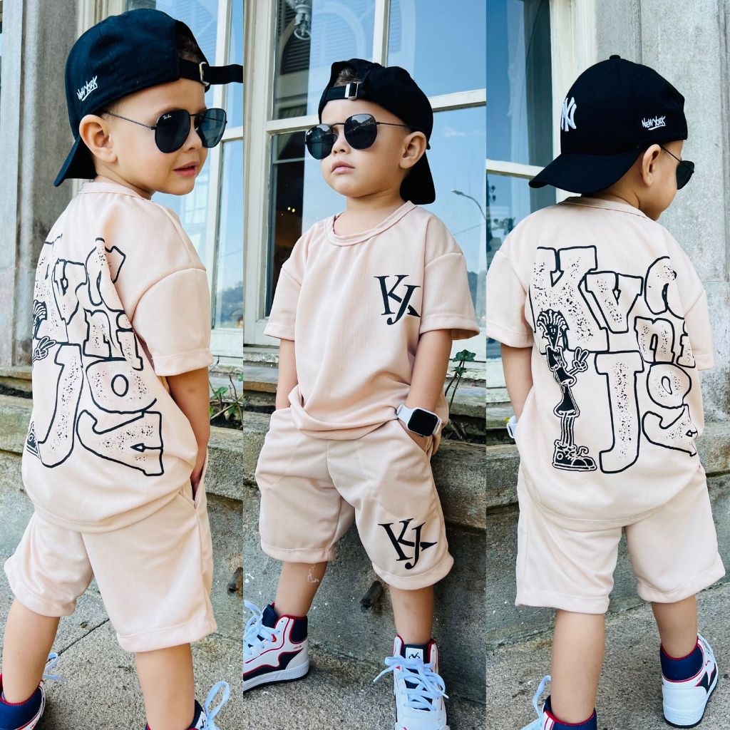 Conjunto Infantil Masculino – Camisa e Bermuda Estilo Esportivo
