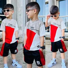 Conjunto Infantil Masculino  – Camisa e Bermuda Estilo Esportivo