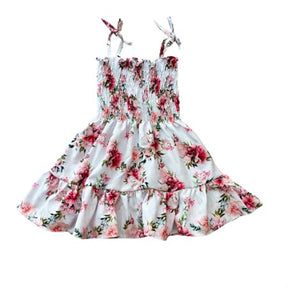 Vestido Infantil Menina Estampa de Borboleta – Alças Reguláveis Delicado Casual Verão