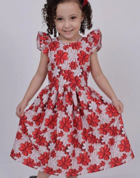 Vestido Infantil Menina Floral Jardim Encantado Stitch – Moda Evangélica Luxo Lançamento Formatura