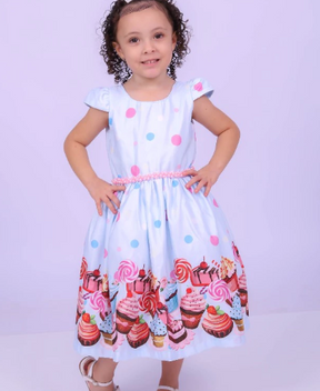 Vestido Infantil Menina Floral Jardim Encantado Stitch – Moda Evangélica Luxo Lançamento Formatura