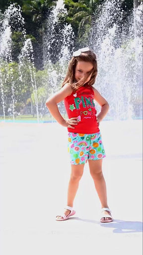 Kit Conjuntos Infantis Femininos – Blusa e Short Estampado