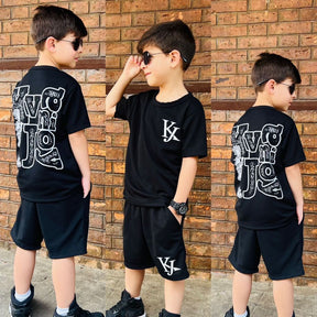 Conjunto Infantil Masculino  – Camisa e Bermuda Estilo Esportivo
