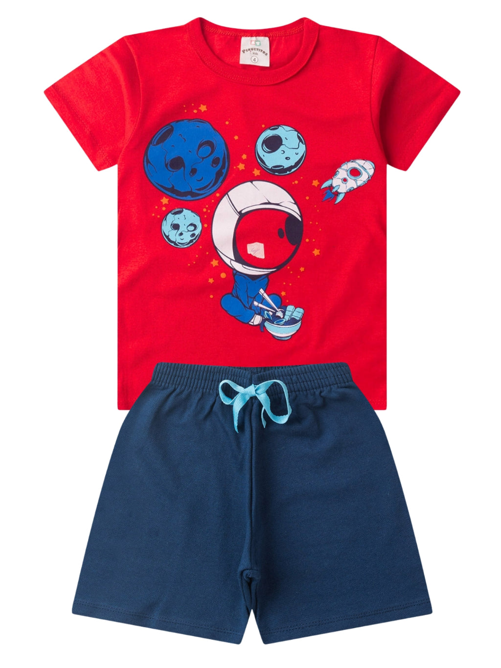 Kit 6 Conjuntos Infantis Masculinos Verão – Camiseta e Short Estampado