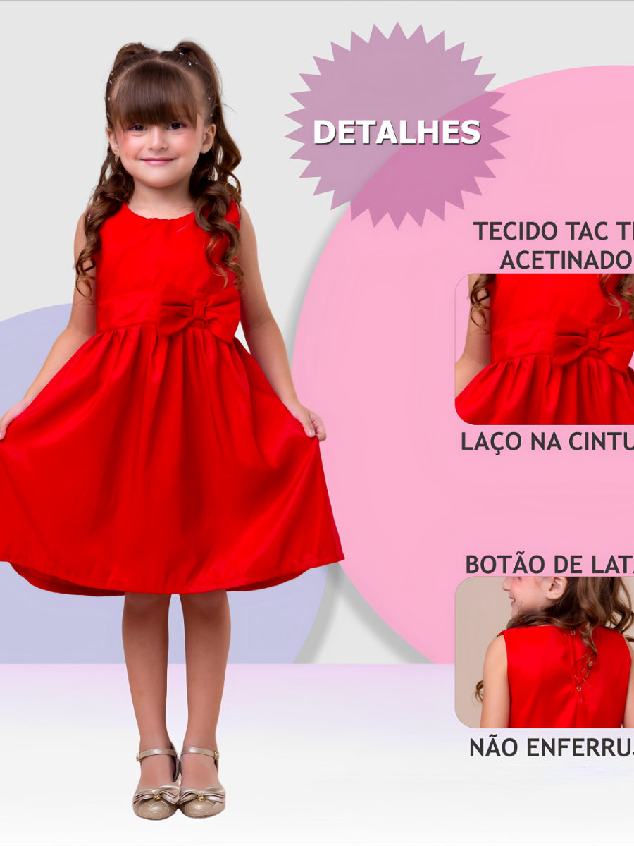 Vestido Infantil Menina Floral Rodado – Estampa de Flores e Cores Lisas Casual Festa Lançamento