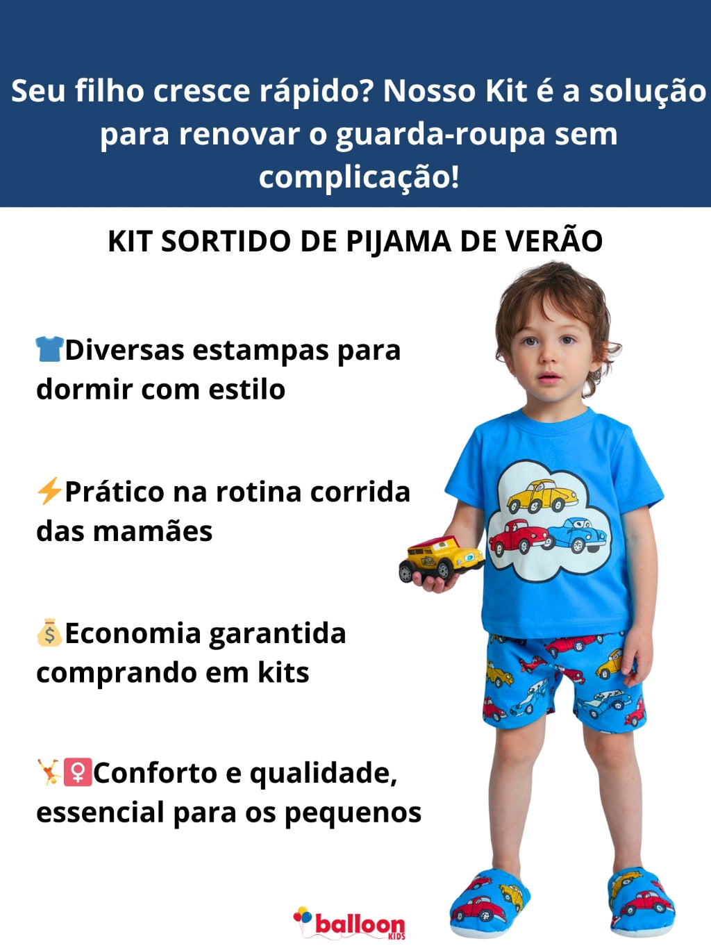 Conjunto Infantil Divertido - Aventura e Conforto